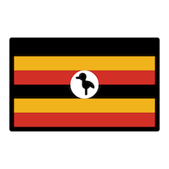 Flagge von Uganda Emoji Openmoji