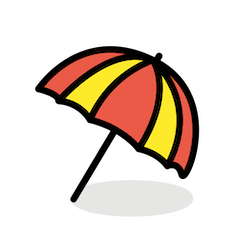 ⛱️ Umbrella on Ground Emoji in Openmoji