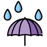 umbrella-with-rain-drops Emoji openmoji