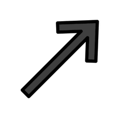 ↗️ Up-Right Arrow Emoji in Openmoji