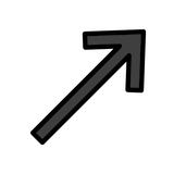 up-right-arrow Emoji openmoji