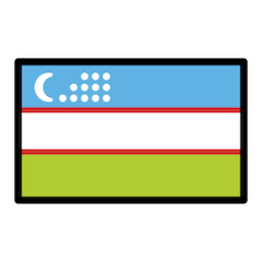 Flagge von Usbekistan Emoji Openmoji