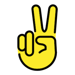 ✌️ Sinal de paz com a mão Emoji nos Openmoji