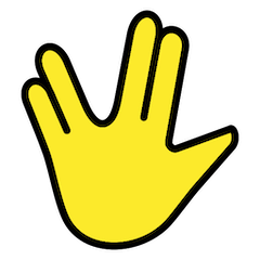 🖖 Hand mit gespreiztem Mittel- und Ringfinger Emoji auf Openmoji