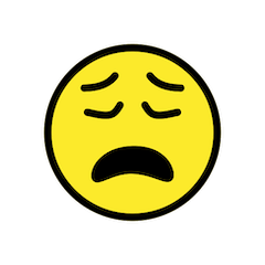 😩 Cara de cansancio Emoji en Openmoji