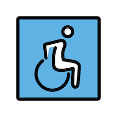 ♿ Simbolo della sedia a rotelle Emoji su Openmoji