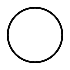 Círculo branco Emoji Openmoji