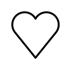 Corazón blanco Emoji Openmoji