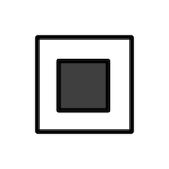 🔳 Weiß umrandetes schwarzes Quadrat Emoji auf Openmoji