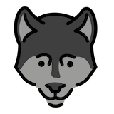 wolf Emoji openmoji
