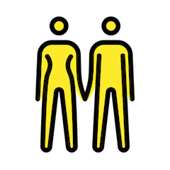 Homme et femme se tenant la main Émoji Openmoji