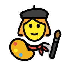 👩‍🎨 Künstlerin Emoji auf Openmoji