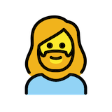 woman-beard Emoji openmoji