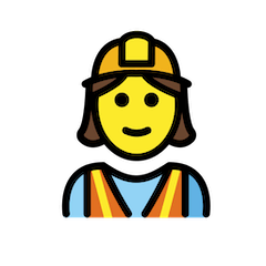 Woman Construction Worker Emoji in Openmoji