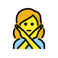 Frau gestikuliert nein Emoji Openmoji