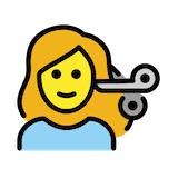 woman-getting-haircut Emoji openmoji