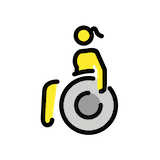 woman-in-manual-wheelchair Emoji openmoji