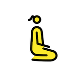 woman-kneeling-facing-right Emoji openmoji
