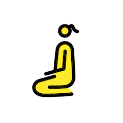 Woman Kneeling Emoji in Openmoji