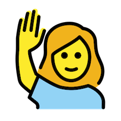 Femeie Care Ridică O Mână on Openmoji