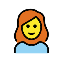 👩‍🦰 Woman: Red Hair Emoji in Openmoji
