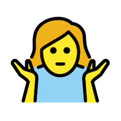 🤷‍♀️ Woman Shrugging Emoji in Openmoji
