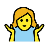 woman-shrugging Emoji openmoji