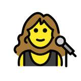 woman-singer Emoji openmoji