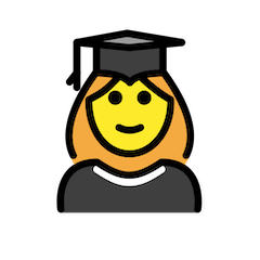 Woman Student Emoji in Openmoji