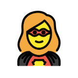 woman-superhero Emoji openmoji