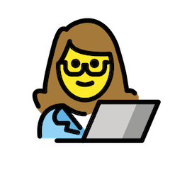 👩‍💻 Donna con computer Emoji su Openmoji