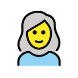 woman-white-haired Emoji openmoji