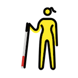 woman-with-white-cane Emoji openmoji