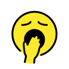 🥱 Cara a bocejar Emoji nos Openmoji