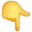 backhand-index-pointing-down Emoji samsung