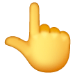 Dorso da mão com dedo indicador apontando para cima Emoji Samsung