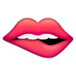 biting-lip Emoji samsung
