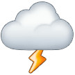 🌩️ Nuvem com relâmpago Emoji nos Samsung