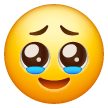 face-holding-back-tears Emoji samsung