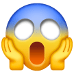 Cara a gritar com medo Emoji Samsung