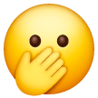 face-with-open-eyes-and-hand-over-mouth Emoji samsung