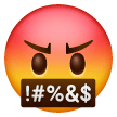 face-with-symbols-on-mouth Emoji samsung