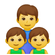 👨‍👦‍👦 Famiglia con padre e due figli Emoji su Samsung
