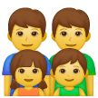 Familia con dos padres, un hijo y una hija Emoji Samsung