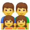 Familia con dos padres y dos hijas Emoji Samsung