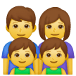 Familia con la madre, el padre y dos hijos Emoji Samsung
