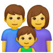 Familia con una madre, un padre y un hijo Emoji Samsung