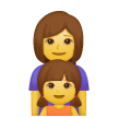 👩‍👧 Familia con una madre y una hija Emoji en Samsung