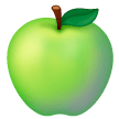 Зеленое яблоко Эмодзи на телефонах Samsung
