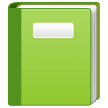 📗 Livro escolar verde Emoji nos Samsung